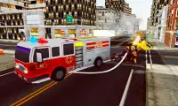 FireFighter 3D: American Truck Fire Pagsagip Screen Shot 0