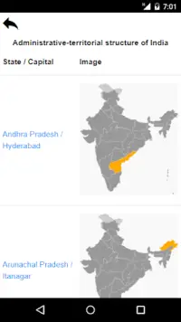 States of India - maps, capitals, tests, quiz Screen Shot 5