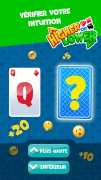 Higher or Lower Card Game Guess Casual Screen Shot 0