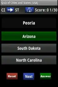 Quiz: Cities and States (USA) Screen Shot 1