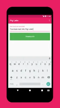 Pig Latin Translator Screen Shot 0
