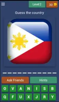 2018 Quiz: Guess the Country by Flag Screen Shot 2