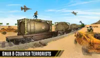 Army Train Gunship Attack: Zugfahrspiele Screen Shot 8
