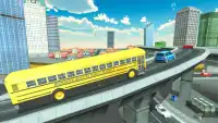 Modren School Bus Up Hill Driving:Summer Trip Screen Shot 4