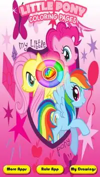 my pony coloring little rainbow fans Screen Shot 0