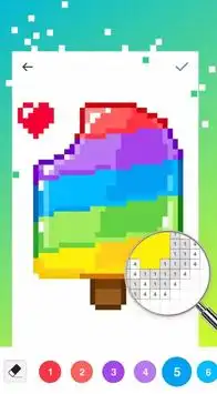 Pixel Book :  Color By Number - Sandbox Coloring Screen Shot 1