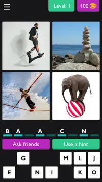 😄4 Pics 9 Letter Word: Puzzle👍👍 Screen Shot 0