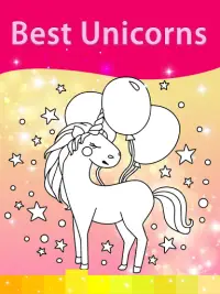 Unicorn Coloring Pages with Animation Effects Screen Shot 0