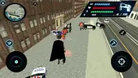 Flying Stickman Panther Rope Hero Crime City Screen Shot 3