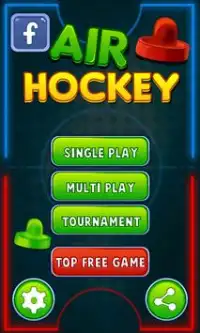 Glow Hockey : MultiPlayer Screen Shot 2