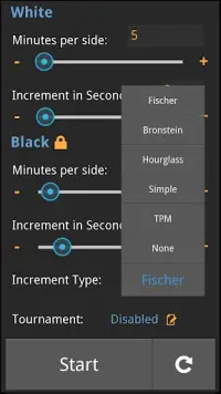 Time Control Chess Clock Screen Shot 2