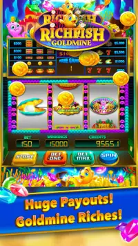 Rich Fish Gold Mine Las Vegas Slot - Slots Big Win Screen Shot 4
