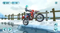 Снег Велосипед Вождение Трюки Screen Shot 4