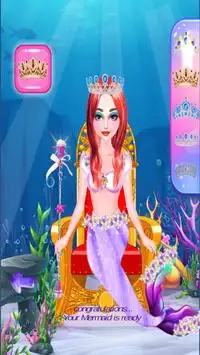 princesa sereia dress up & spa unhas makeover jogo Screen Shot 5