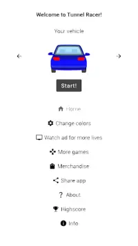 Tunnel Racer - Evade the cars Screen Shot 2