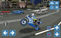 الشرطة موتور دراجة 3D القيادة محاكي Screen Shot 0