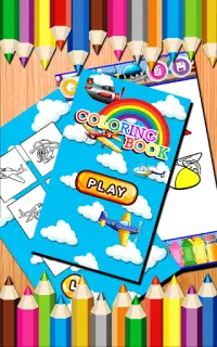 Air-Planes Coloring Pages. Painting Game. Screen Shot 0