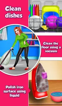 Magic House Cleaning - Girls Home Cleanup Game Screen Shot 1