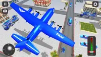 USA Police Car Transporter Games: Airplane Games Screen Shot 3