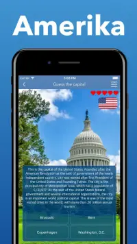 Hoofdsteden van alle landen in de wereld - Quiz Screen Shot 4
