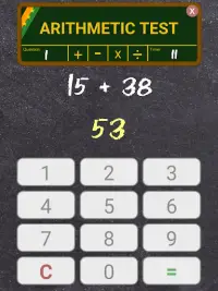 Arithmetic Test Screen Shot 4