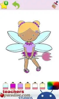 Little Fairies Kids Coloring Screen Shot 4