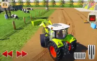Village Land Tractor moderno y granja de toros Screen Shot 0