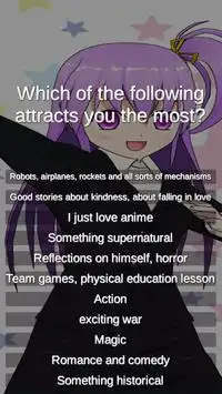 Test: Which anime suits you? Screen Shot 1
