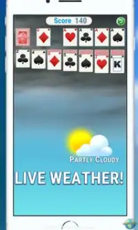 My Daily Solitaire - Live Weather Free Horoscopes Screen Shot 1