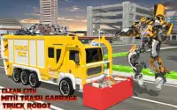 City Garbage Truck Flying Robot-Trash Truck Robot Screen Shot 14