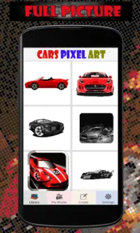 Cars Color By Number-Vehicle Pixel Art Screen Shot 1