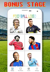 Logo de fútbol para colorear por número Pixel Art Screen Shot 3