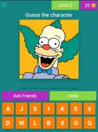 Simpsons characters quiz Screen Shot 16