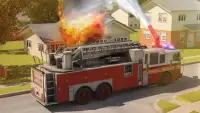 Fire Truck Driving Simulator 3D Parking Games 2018 Screen Shot 1