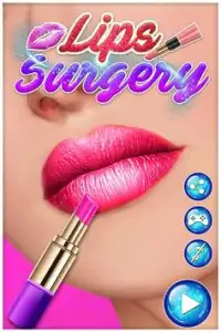 唇の手術と変身ゲーム：女の子の化粧ゲーム Screen Shot 0