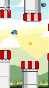 Flappy Blue Bird Screen Shot 0