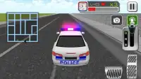 Pilote de voiture de police 3D Screen Shot 0