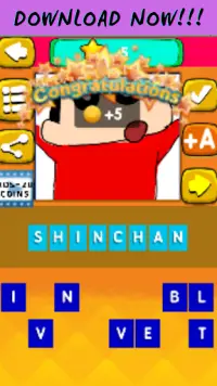 Shin-Chan Quiz Game Question Guess Cartoon Crayon Screen Shot 1