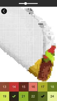 Coloring Food by Number Pixel Art Screen Shot 3