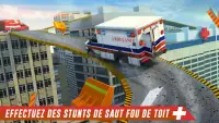 Ambulance toit saut d'obstacles: Impossible Stunts Screen Shot 1