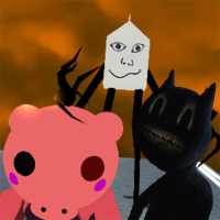 Piggy & Cartoon Cat VS Milkwalker Ambassador 3D