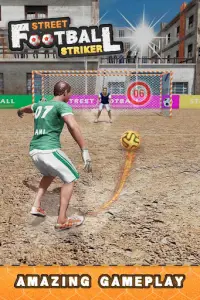 Street Football Striker Real Football gratuit Coup Screen Shot 4