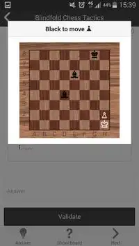 Blindfold Chess Tactics FREE Screen Shot 2