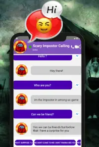 Call from Impostor Chat & video call (Simulation) Screen Shot 1