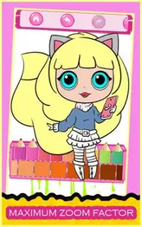 Dolls Coloring Pages Screen Shot 2
