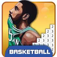 Basketball Pixel Art Coloring - Color by Number