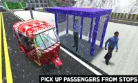 Snow Tuk Tuk Auto Rickshaw 3D Screen Shot 2