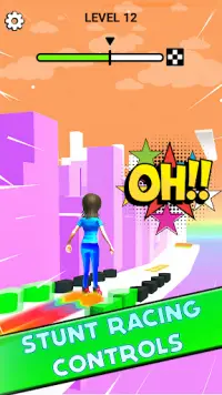 Super Sky Roller - Sky Skating Game Screen Shot 2