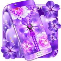 Violet zipper lock screen