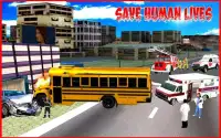 रोगी वाहन बचाव शहर कर्तव्य खेल 🚑 Screen Shot 3